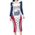 Custom USA Rugby Long Sleeve Bodycon Dress Simple Style - Wonder Print Shop