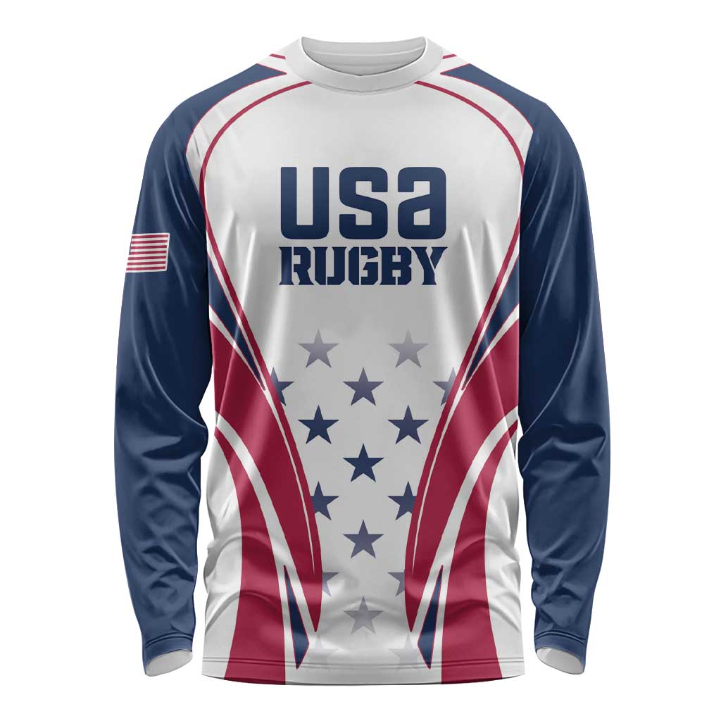 Custom USA Rugby Long Sleeve Shirt Simple Style - Wonder Print Shop