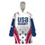 Custom USA Rugby Wearable Blanket Hoodie Simple Style