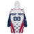 Custom USA Rugby Wearable Blanket Hoodie Simple Style