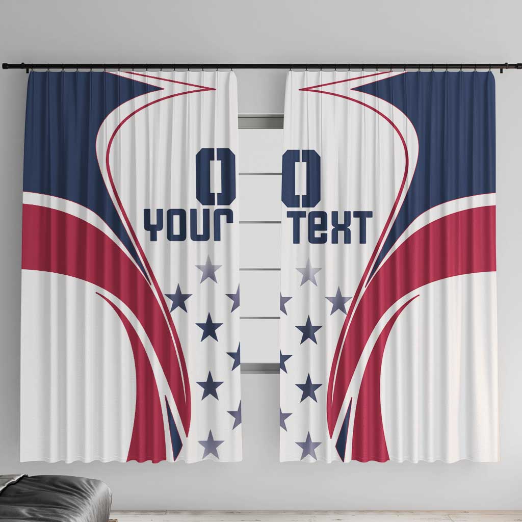 Custom USA Rugby Window Curtain Simple Style - Wonder Print Shop