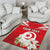 Personalized Tunisia Area Rug Jasmine Flower and Emblem - Wonder Print Shop