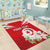 Personalized Tunisia Area Rug Jasmine Flower and Emblem - Wonder Print Shop