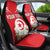 Personalized Tunisia Car Seat Cover Jasmine Flower and Emblem