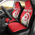 Personalized Tunisia Car Seat Cover Jasmine Flower and Emblem