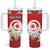 Personalized Tunisia Tumbler With Handle Jasmine Flower and Emblem