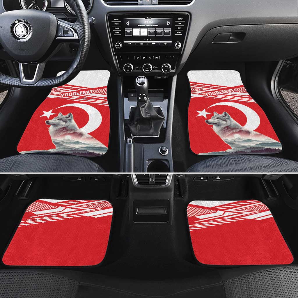 Personalized Gray Wolf Turkey Car Mats Turkish Mountain - Wonder Print Shop