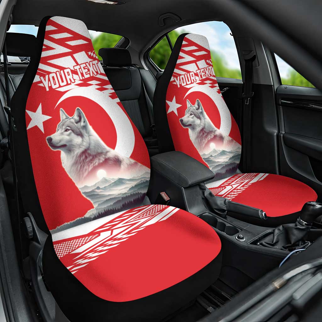 Personalized Gray Wolf Turkey Car Seat Cover Turkish Mountain