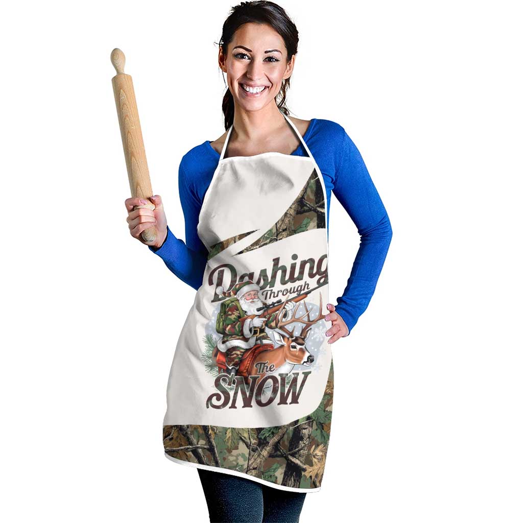 Santa Deer Hunting Christmas Apron Hunting Camouflage Patterns - Wonder Print Shop