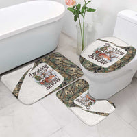 Santa Deer Hunting Christmas Bathroom Set Hunting Camouflage Patterns - Wonder Print Shop