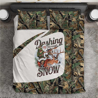 Santa Deer Hunting Christmas Bedding Set Hunting Camouflage Patterns - Wonder Print Shop