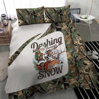 Santa Deer Hunting Christmas Bedding Set Hunting Camouflage Patterns - Wonder Print Shop