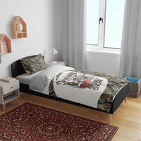 Santa Deer Hunting Christmas Bedding Set Hunting Camouflage Patterns - Wonder Print Shop