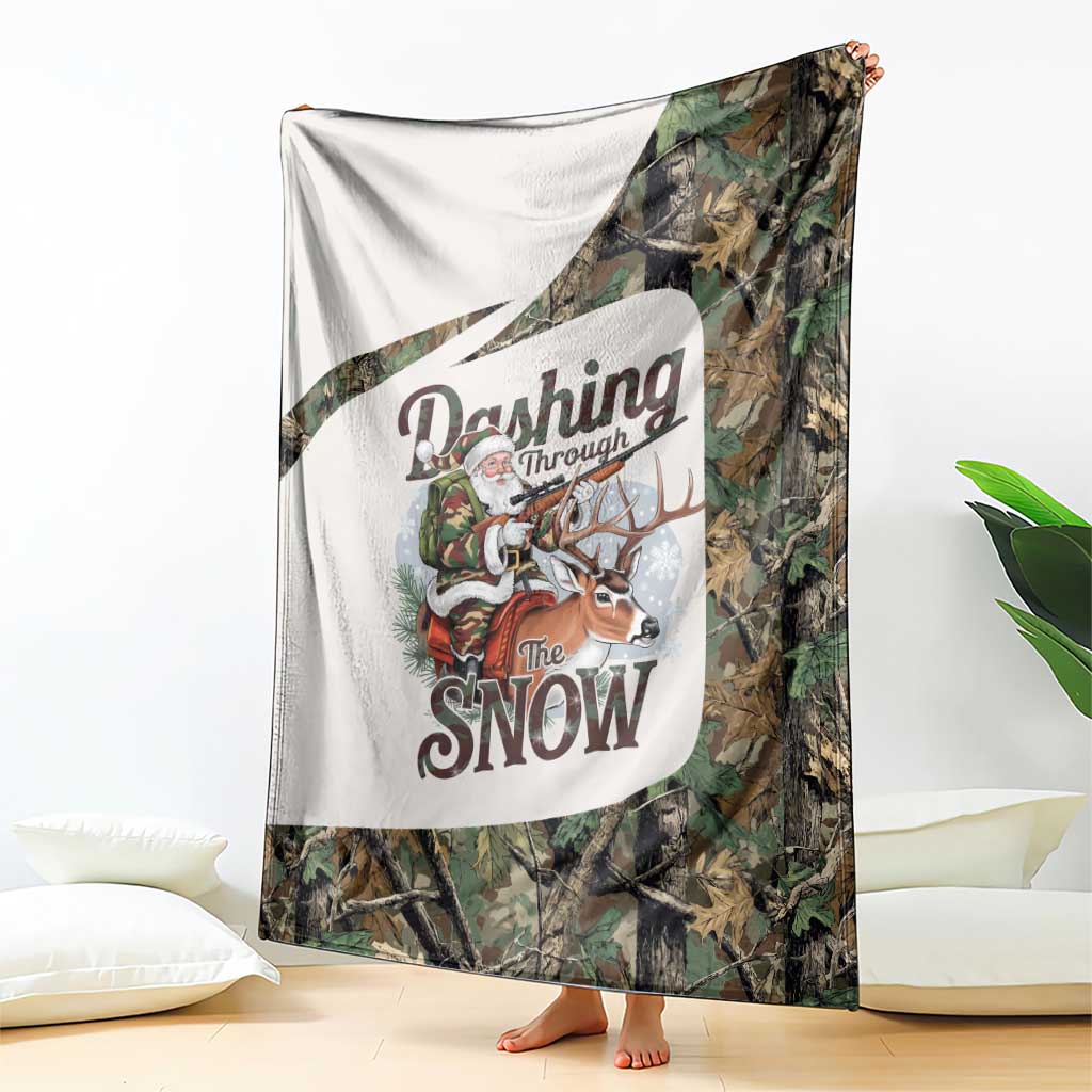 Santa Deer Hunting Christmas Blanket Hunting Camouflage Patterns - Wonder Print Shop