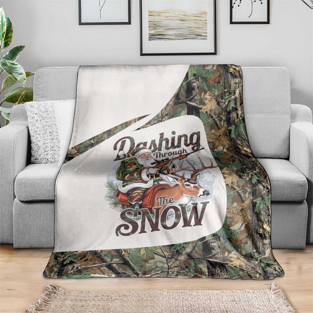 Santa Deer Hunting Christmas Blanket Hunting Camouflage Patterns - Wonder Print Shop