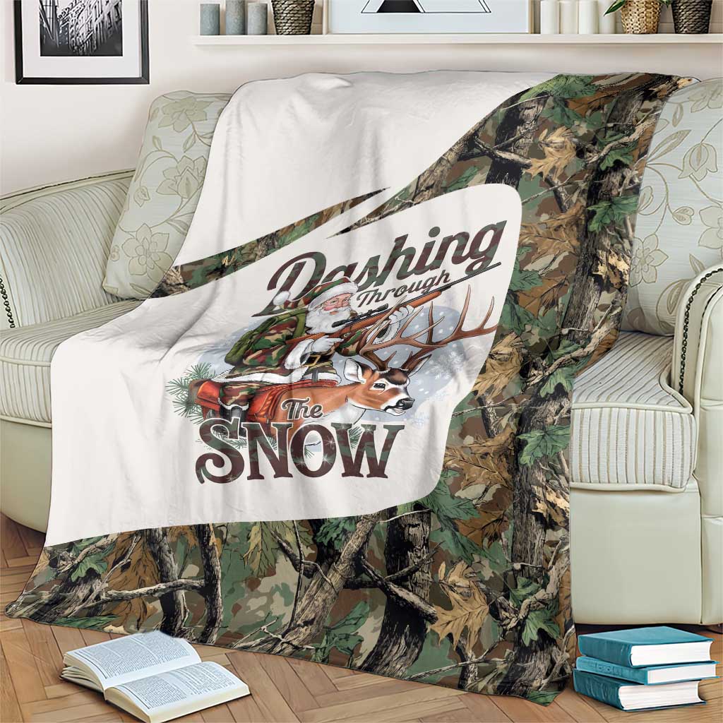 Santa Deer Hunting Christmas Blanket Hunting Camouflage Patterns - Wonder Print Shop