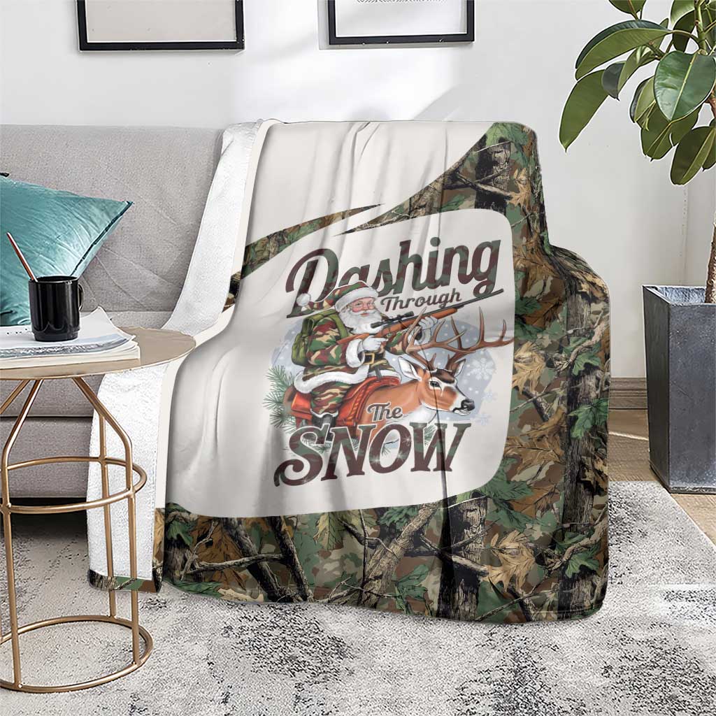 Santa Deer Hunting Christmas Blanket Hunting Camouflage Patterns - Wonder Print Shop