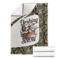 Santa Deer Hunting Christmas Blanket Hunting Camouflage Patterns - Wonder Print Shop