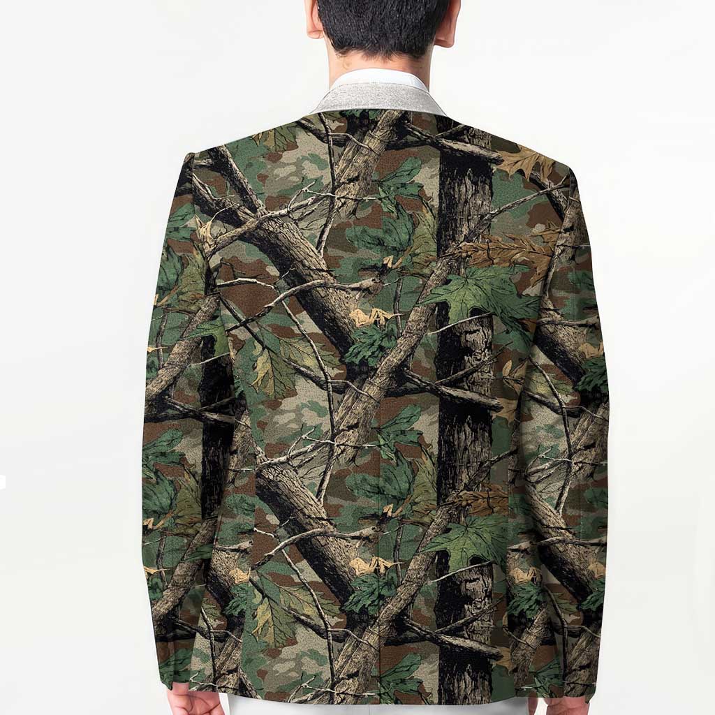 Santa Deer Hunting Christmas Blazer Hunting Camouflage Patterns - Wonder Print Shop