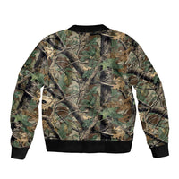 Santa Deer Hunting Christmas Bomber Jacket Hunting Camouflage Patterns - Wonder Print Shop