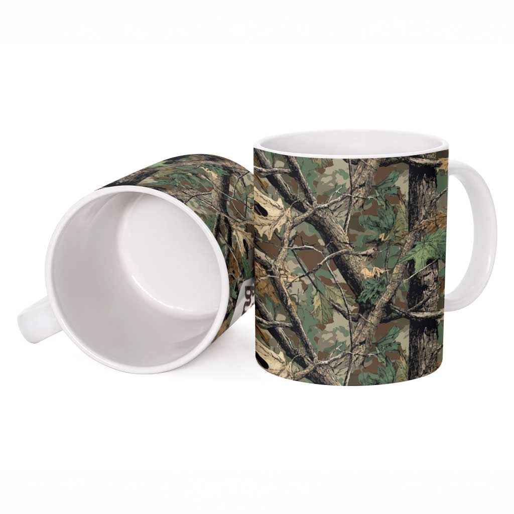 Santa Deer Hunting Christmas Ceramic Mug Hunting Camouflage Patterns - Wonder Print Shop