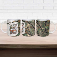 Santa Deer Hunting Christmas Ceramic Mug Hunting Camouflage Patterns - Wonder Print Shop