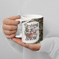 Santa Deer Hunting Christmas Ceramic Mug Hunting Camouflage Patterns - Wonder Print Shop