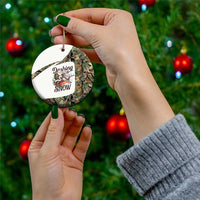 Santa Deer Hunting Christmas Ceramic Ornament Hunting Camouflage Patterns - Wonder Print Shop