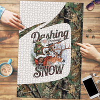 Santa Deer Hunting Christmas Puzzle Hunting Camouflage Patterns - Wonder Print Shop