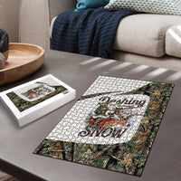 Santa Deer Hunting Christmas Puzzle Hunting Camouflage Patterns - Wonder Print Shop