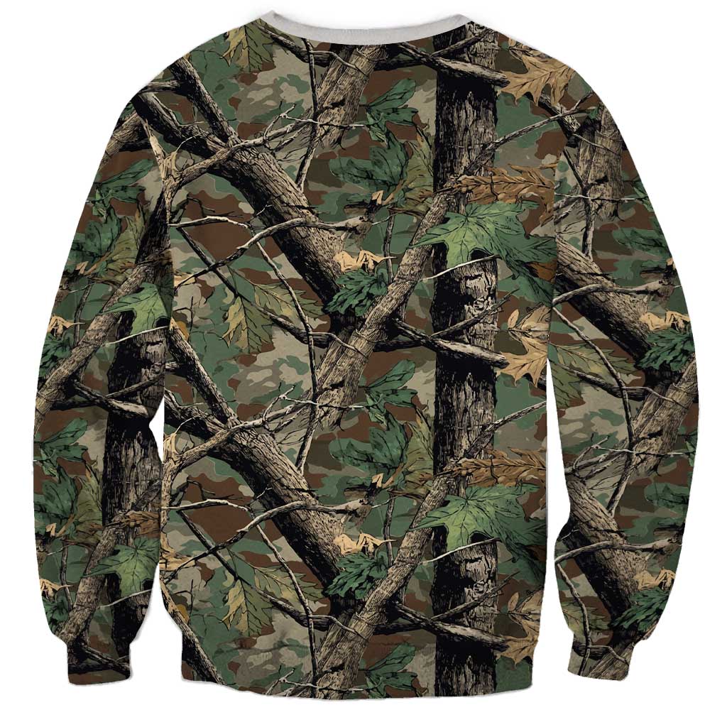 Santa Deer Hunting Christmas Sweatshirt Hunting Camouflage Patterns - Wonder Print Shop