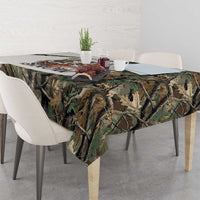 Santa Deer Hunting Christmas Tablecloth Hunting Camouflage Patterns - Wonder Print Shop
