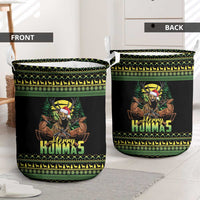 Merry Hunmas Laundry Basket Hunter Deer Santa Hat - Wonder Print Shop