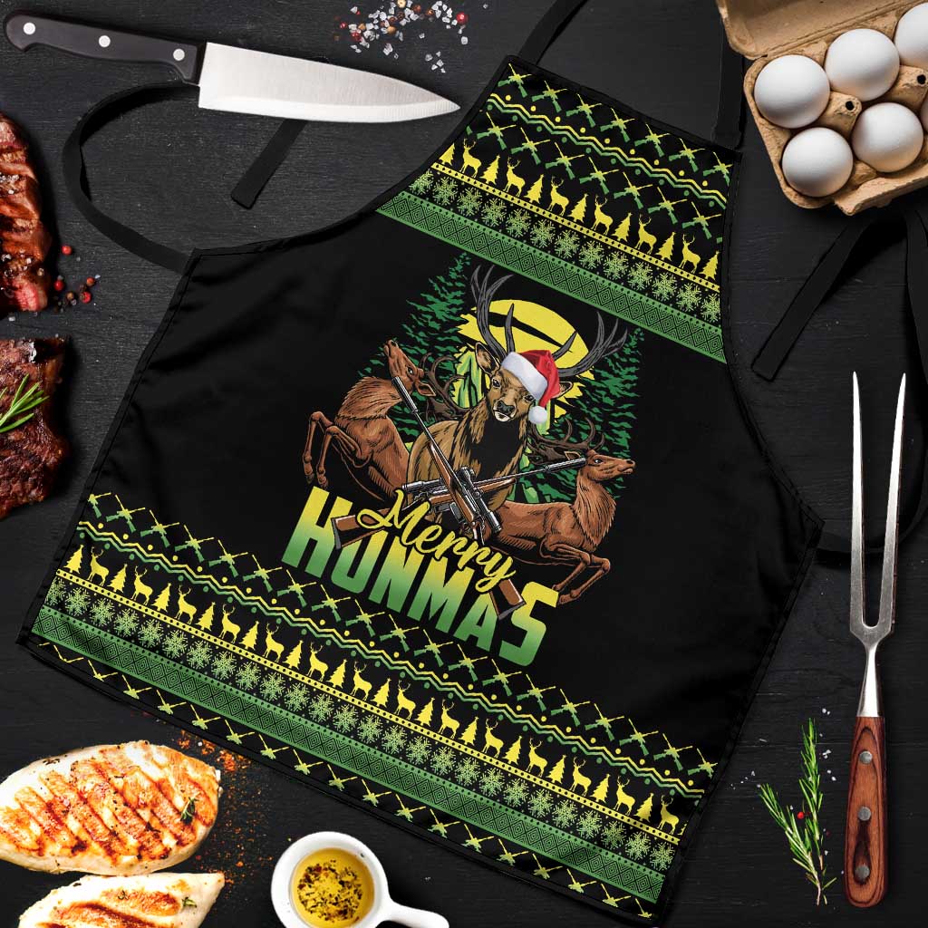 Merry Hunmas Apron Hunter Deer Santa Hat - Wonder Print Shop