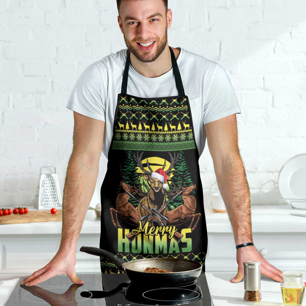 Merry Hunmas Apron Hunter Deer Santa Hat - Wonder Print Shop