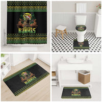 Merry Hunmas Bathroom Set Hunter Deer Santa Hat - Wonder Print Shop
