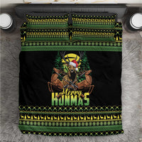 Merry Hunmas Bedding Set Hunter Deer Santa Hat - Wonder Print Shop