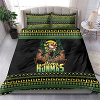 Merry Hunmas Bedding Set Hunter Deer Santa Hat - Wonder Print Shop