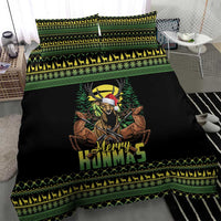 Merry Hunmas Bedding Set Hunter Deer Santa Hat - Wonder Print Shop