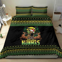 Merry Hunmas Bedding Set Hunter Deer Santa Hat - Wonder Print Shop