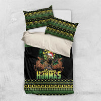 Merry Hunmas Bedding Set Hunter Deer Santa Hat - Wonder Print Shop