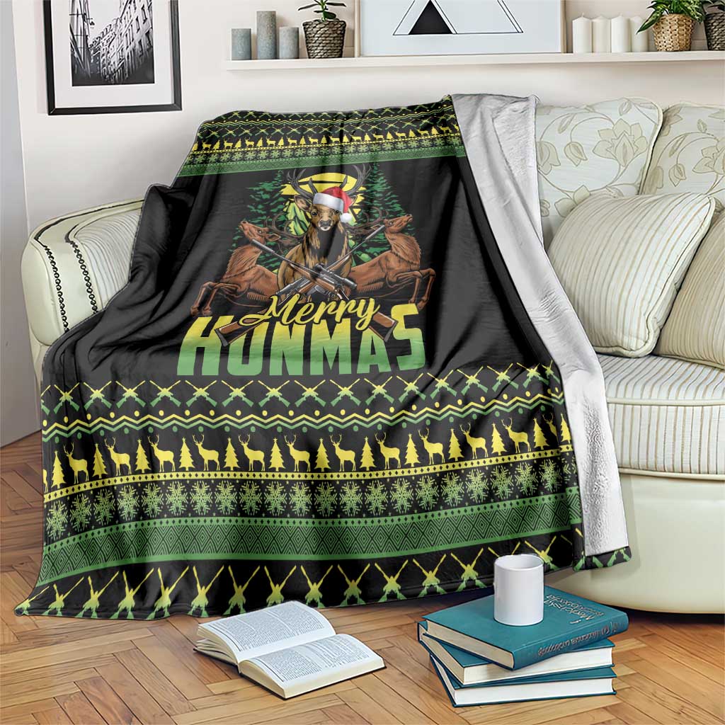 Merry Hunmas Blanket Hunter Deer Santa Hat - Wonder Print Shop