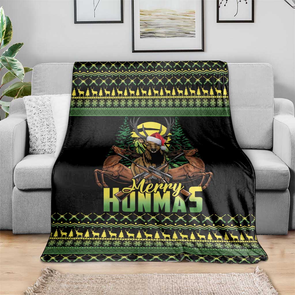 Merry Hunmas Blanket Hunter Deer Santa Hat - Wonder Print Shop