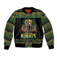 Merry Hunmas Bomber Jacket Hunter Deer Santa Hat - Wonder Print Shop