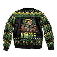 Merry Hunmas Bomber Jacket Hunter Deer Santa Hat - Wonder Print Shop