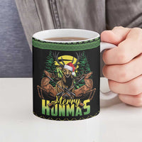 Merry Hunmas Ceramic Mug Hunter Deer Santa Hat - Wonder Print Shop