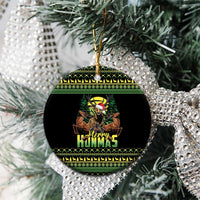 Merry Hunmas Ceramic Ornament Hunter Deer Santa Hat - Wonder Print Shop