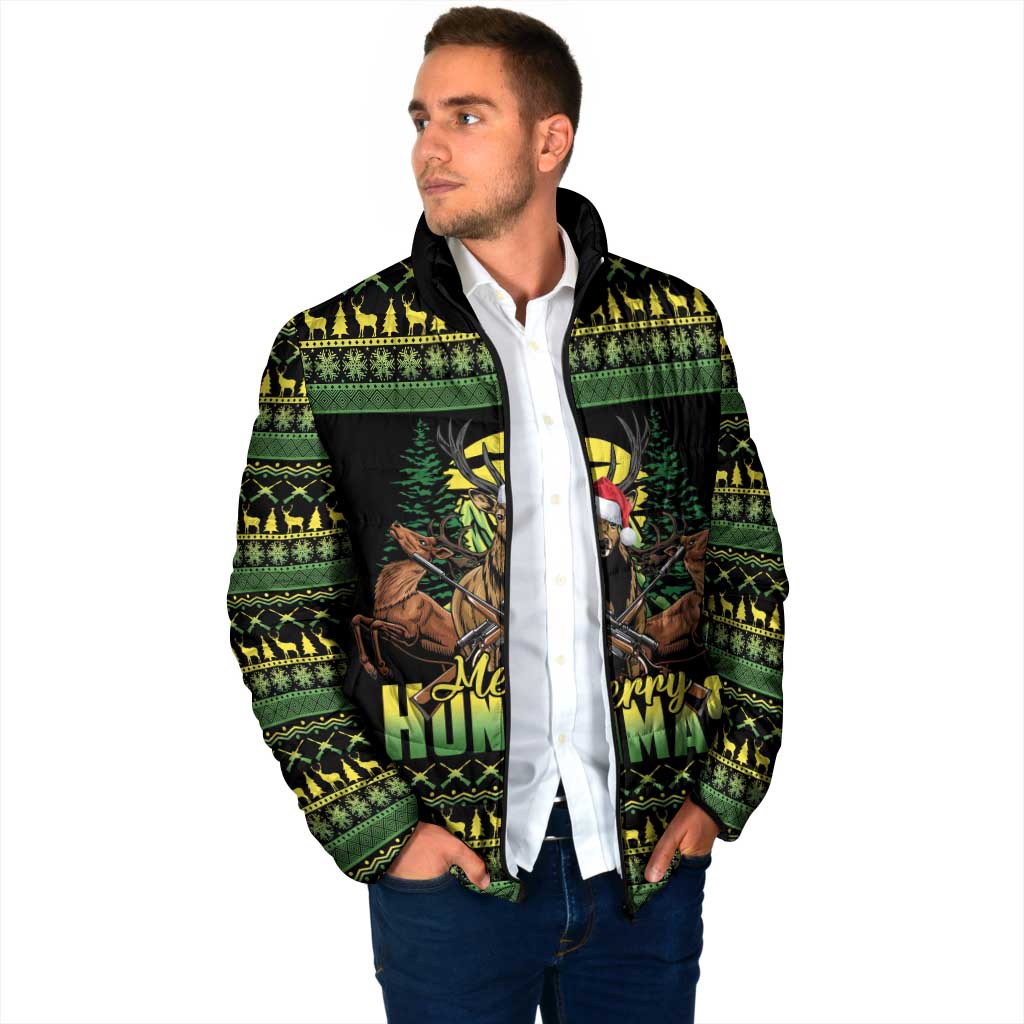 Merry Hunmas Padded Jacket Hunter Deer Santa Hat - Wonder Print Shop