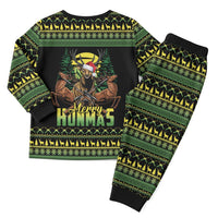 Merry Hunmas Christmas Pajama Set Hunter Deer Santa Hat - Wonder Print Shop