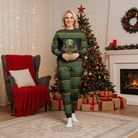 Merry Hunmas Christmas Pajama Set Hunter Deer Santa Hat - Wonder Print Shop